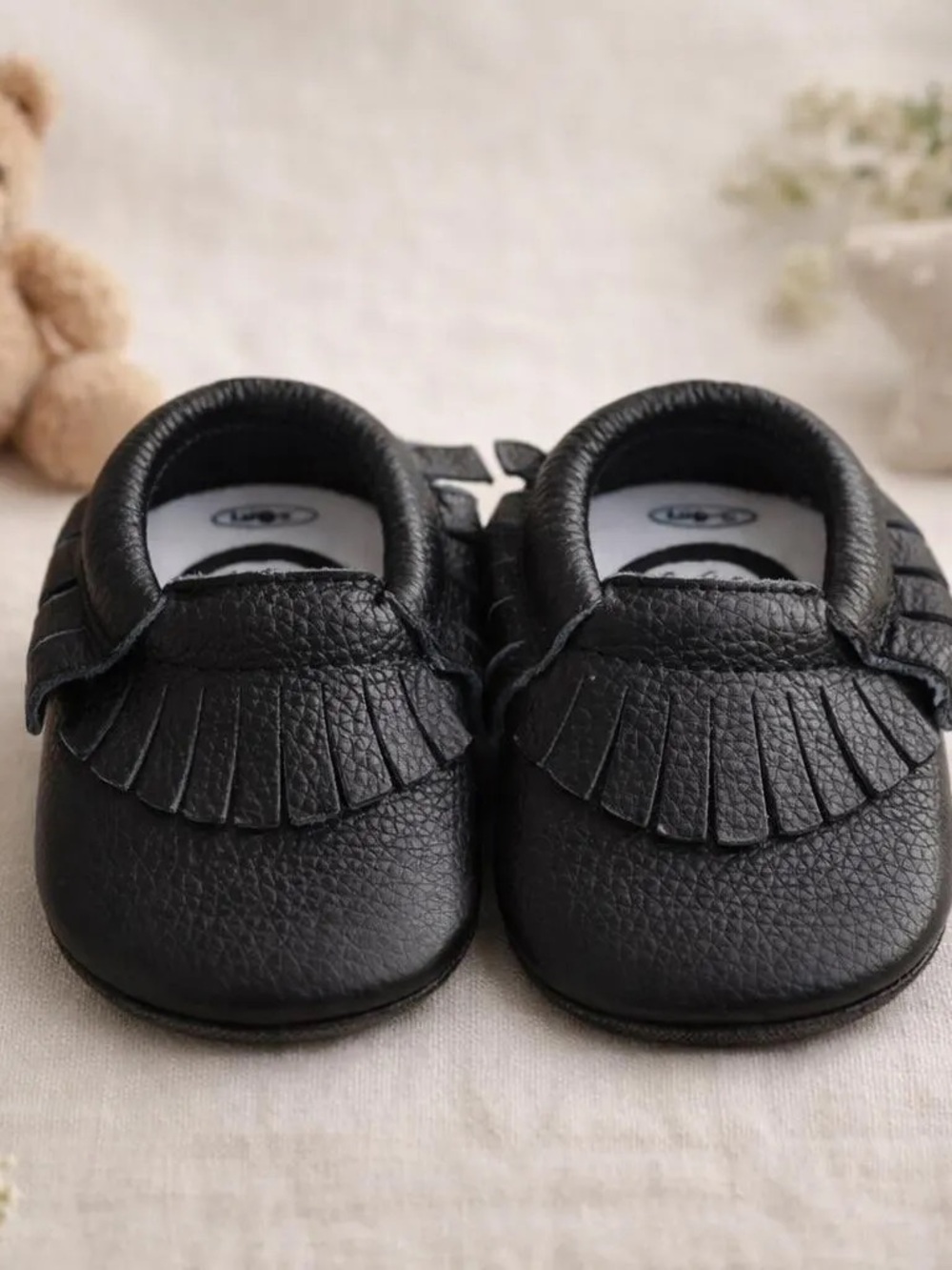 🖤✨ Ebony Moccasin Baby Shoes – Size 12/18 Months | Brand New ✨🖤
